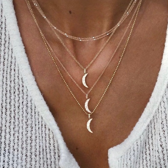 Kendra Scott Jewelry - Boho Triple Moon Crescent Layered Diamond Necklace